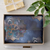 金ゴールドとグリーンマンダラオンダークスカイデコパージュ 薄葉紙 (ギフト)