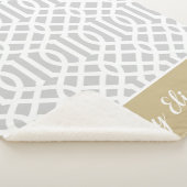 金ゴールドとグレートレリスモノグラム |編集可能な色 シェルパブランケット (3/4)