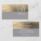 金ゴールドとグレープロフェッショナル 名刺 (正面/裏面)