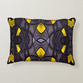 金ゴールドとグレー抽象芸術表現主義 アクセントクッション (裏面)