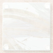 金ゴールドとグレー ガラスコースター (裏面)