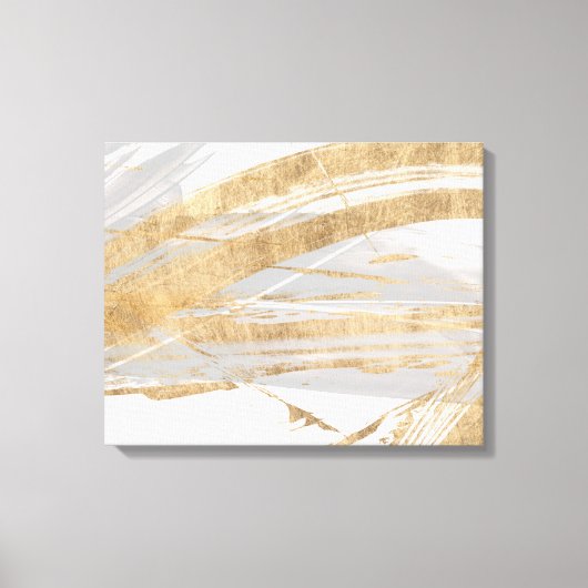 金ゴールドとグレー キャンバスプリント (正面)