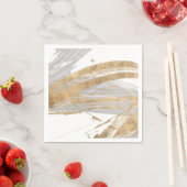 金ゴールドとグレー スタンダードカクテルナプキン (インサイチュ)