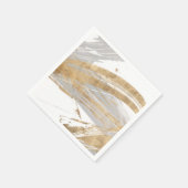 金ゴールドとグレー スタンダードカクテルナプキン (角)