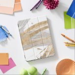 金ゴールドとグレー iPad PROカバー<br><div class="desc">金ゴールド&グレーII by Studio W.白い背景にグレーと金ゴールドラインを使用。</div>