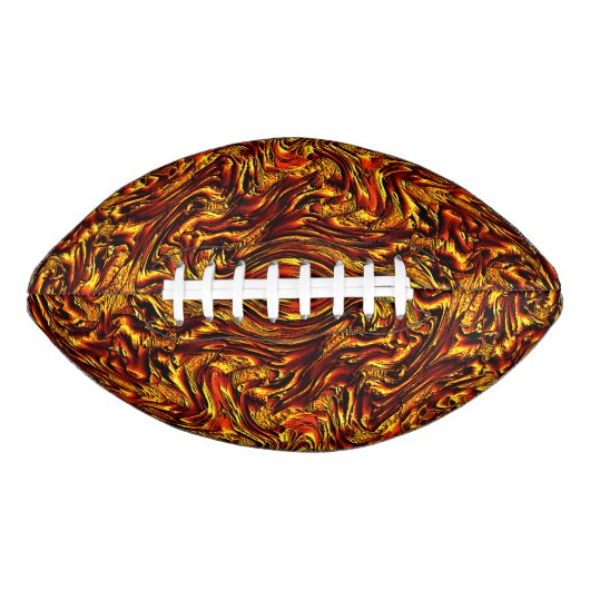 金ゴールドとサンゴまたは鮮やかな赤のテクスチャ アメリカンフットボール (正面)