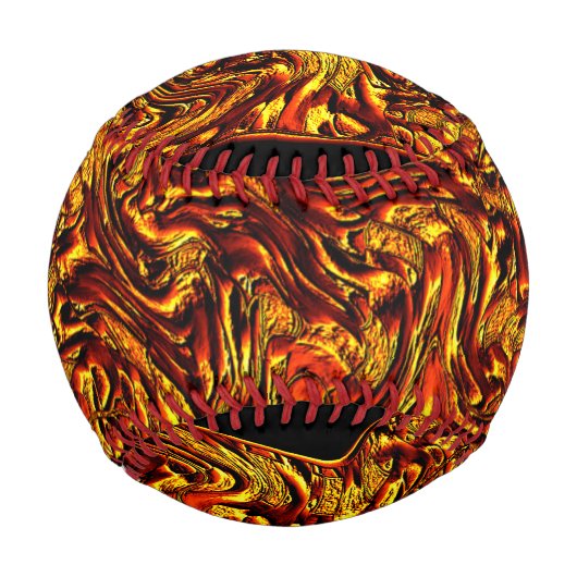 金ゴールドとサンゴまたは鮮やかな赤のテクスチャ 野球ボール (裏面)