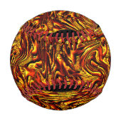 金ゴールドとサンゴまたは鮮やかな赤のテクスチャ 野球ボール (正面)