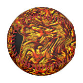 金ゴールドとサンゴまたは鮮やかな赤のテクスチャ 野球ボール (正面左)