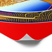 金ゴールドとシアンツリー・オブ・ライフ・ポスター ポスター (角)