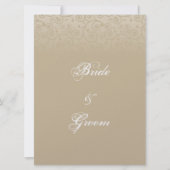 金ゴールドとシャンパンの渦巻き旋回の座席表 招待状 (正面)