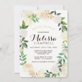 金ゴールドとシャンパンブライダルシャワー招待状 招待状 (正面)