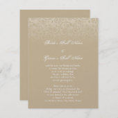 金ゴールドとシャンパン渦 招待状 (正面/裏面)