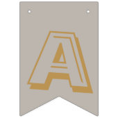 金ゴールドとシルバーの新年 バンティングフラッグ (第3の旗)