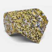 金ゴールドとシルバーグランジグリッターメンズタイ ネクタイ (ロール)