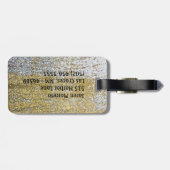 金ゴールドとシルバーグランジモノグラム荷物タグ ラゲッジタグ (裏面横)