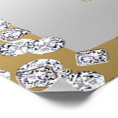 金ゴールドとシルバーダイヤモンドとドーブのシーティングチャート ポスター (角)