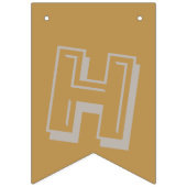 金ゴールドとシルバーハッピーバースデー バンティングフラッグ (第2の旗)