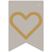 金ゴールドとシルバーハッピーバースデー バンティングフラッグ (第1の旗)