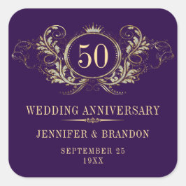 金ゴールドとシルバーフレーム（クラウン付き） スクエアシール