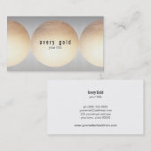 金ゴールドとシルバーメタルの外観 名刺 (正面/裏面)