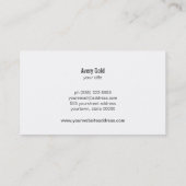 金ゴールドとシルバーメタルの外観 名刺 (裏面)