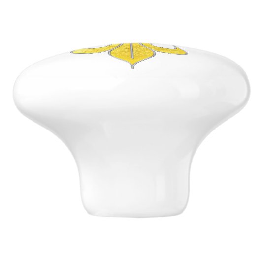 金ゴールドとシルバーリリー+あなたの背後。&アイディア セラミックノブ (側面)