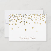 金ゴールドとシルバー結婚のサンキューカード サンキューカード (正面)