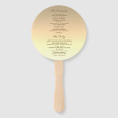 金ゴールドとシルバー結婚式 プログラム ハンドファン (裏面)