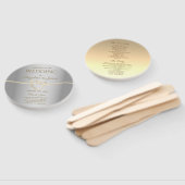 金ゴールドとシルバー結婚式 プログラム ハンドファン (組立なし)