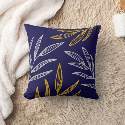 金ゴールドとシルバー離れの装飾用クッション クッション (ブランケット)