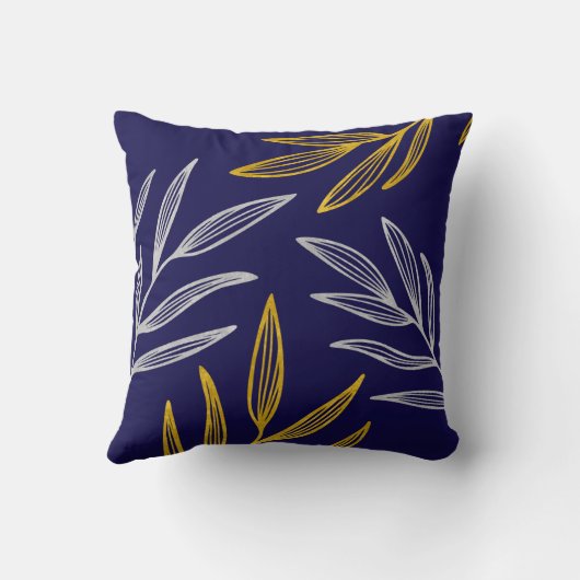 金ゴールドとシルバー離れの装飾用クッション クッション (裏面)