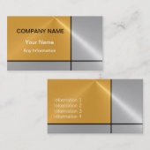 金ゴールドとシルバー高級メタリック 名刺 (正面/裏面)