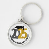 金ゴールドとシルバー2025年卒業 キーホルダー (正面)