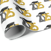 金ゴールドとシルバー2025年卒業 ラッピングペーパー (ロールコーナー)