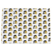 金ゴールドとシルバー2025年卒業 ラージペーパーバッグ (正面)