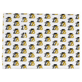 金ゴールドとシルバー2025年卒業 ラージペーパーバッグ (裏面)