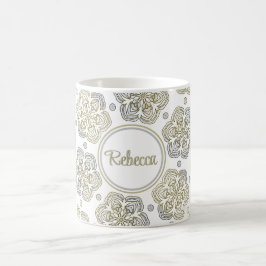 金ゴールドとシルバー コーヒーマグカップ