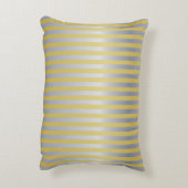 金ゴールドとシルバー(ストライプ) アクセントクッション (裏面(縦))