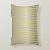 金ゴールドとシルバー(ストライプ) アクセントクッション (正面(垂直))