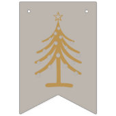 金ゴールドとシルバー・メリー・クリスマス バンティングフラッグ (第1の旗)