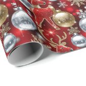 金ゴールドとシルバー ラッピングペーパー (ロールコーナー)