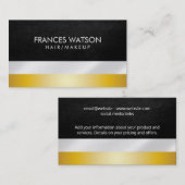 金ゴールドとシルバー 名刺 (正面/裏面)