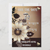 金ゴールドとシルバー 招待状 (正面)