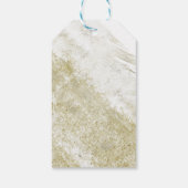 金ゴールドとシンプルグリーンミニマリスト赤ちゃんシャワー ギフトタグ (裏面)