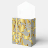 金ゴールドとセージ緑の花嫁ギフトボックス フェイバーボックス (オープン)