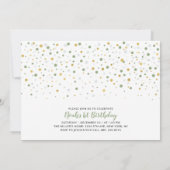 金ゴールドとセージ風船 |男の子1歳の誕生日パーティー 招待状 (裏面)