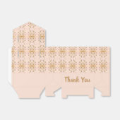 金ゴールドとソフトピンクパターン（の模様が）ある フェイバーボックス (折り畳みなし)