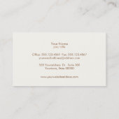 金ゴールドとターコイズサンスプレータントロピカルブラウン 名刺 (裏面)