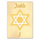 金ゴールドとダビデの白い星 テーブルナンバー (正面)